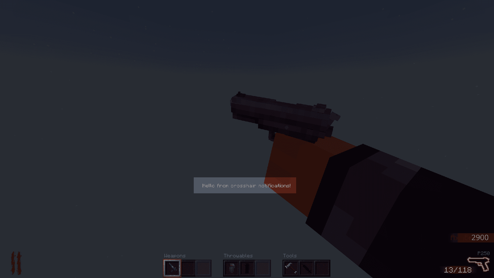 Crosshair notifications