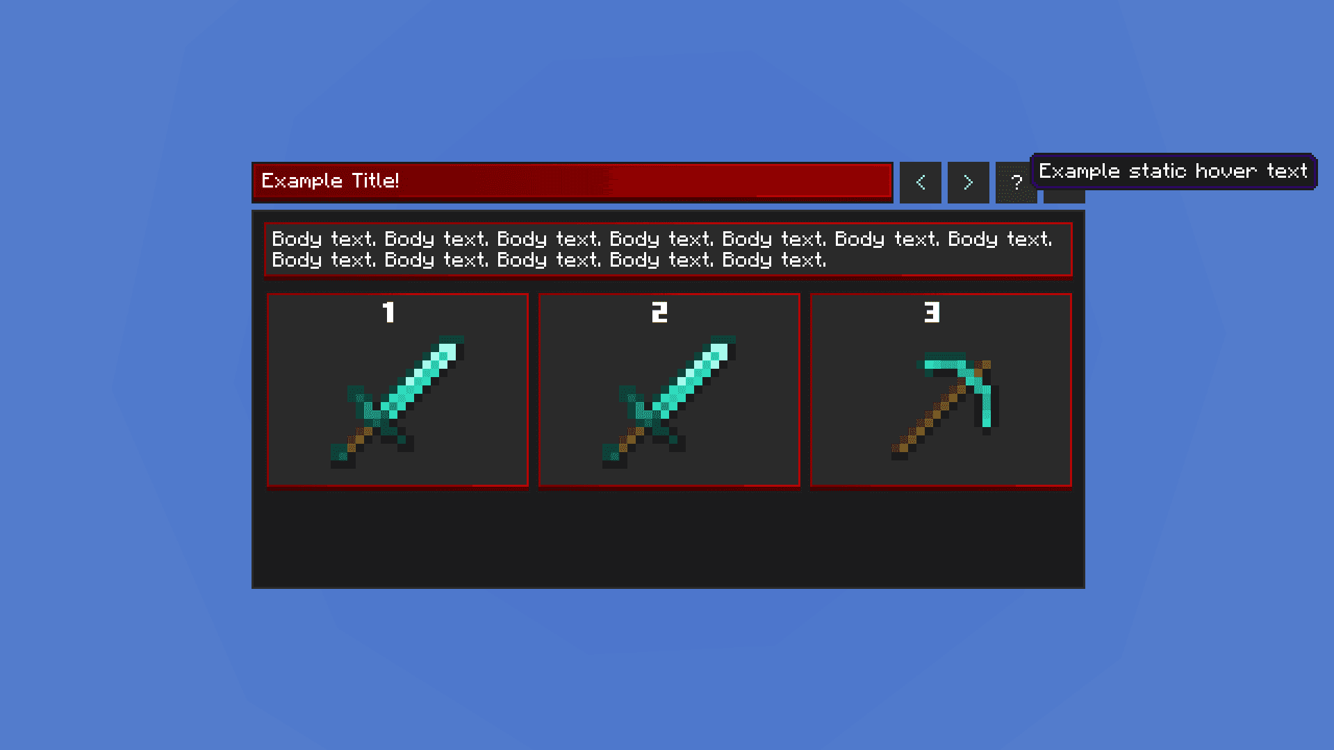 UI with 3 Buttons