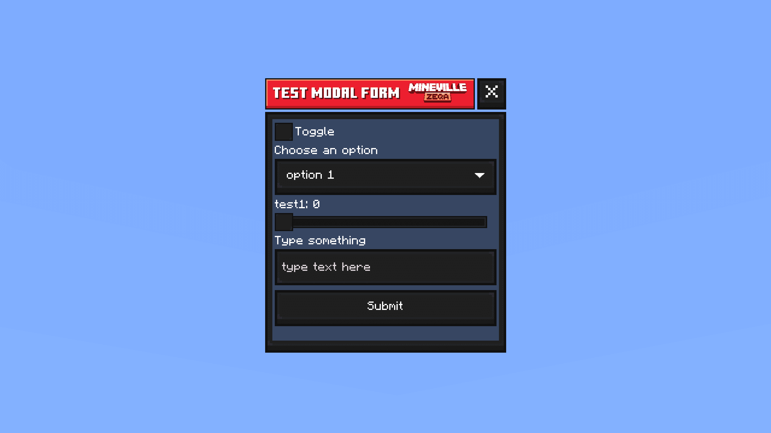 Custom Modal Form