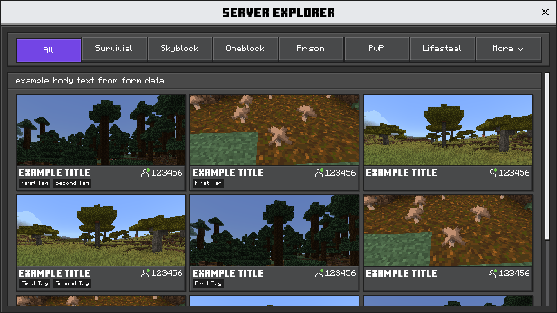 Server Explorer UI