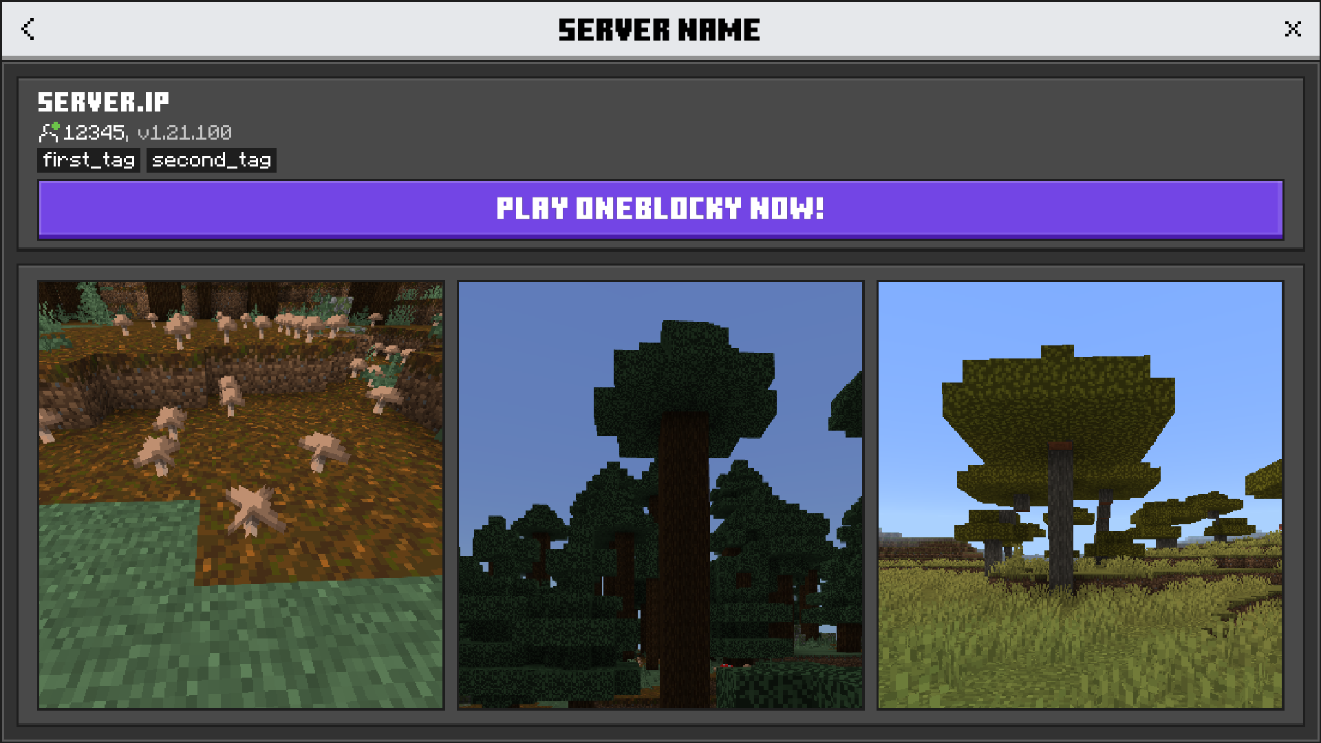 Server Page UI