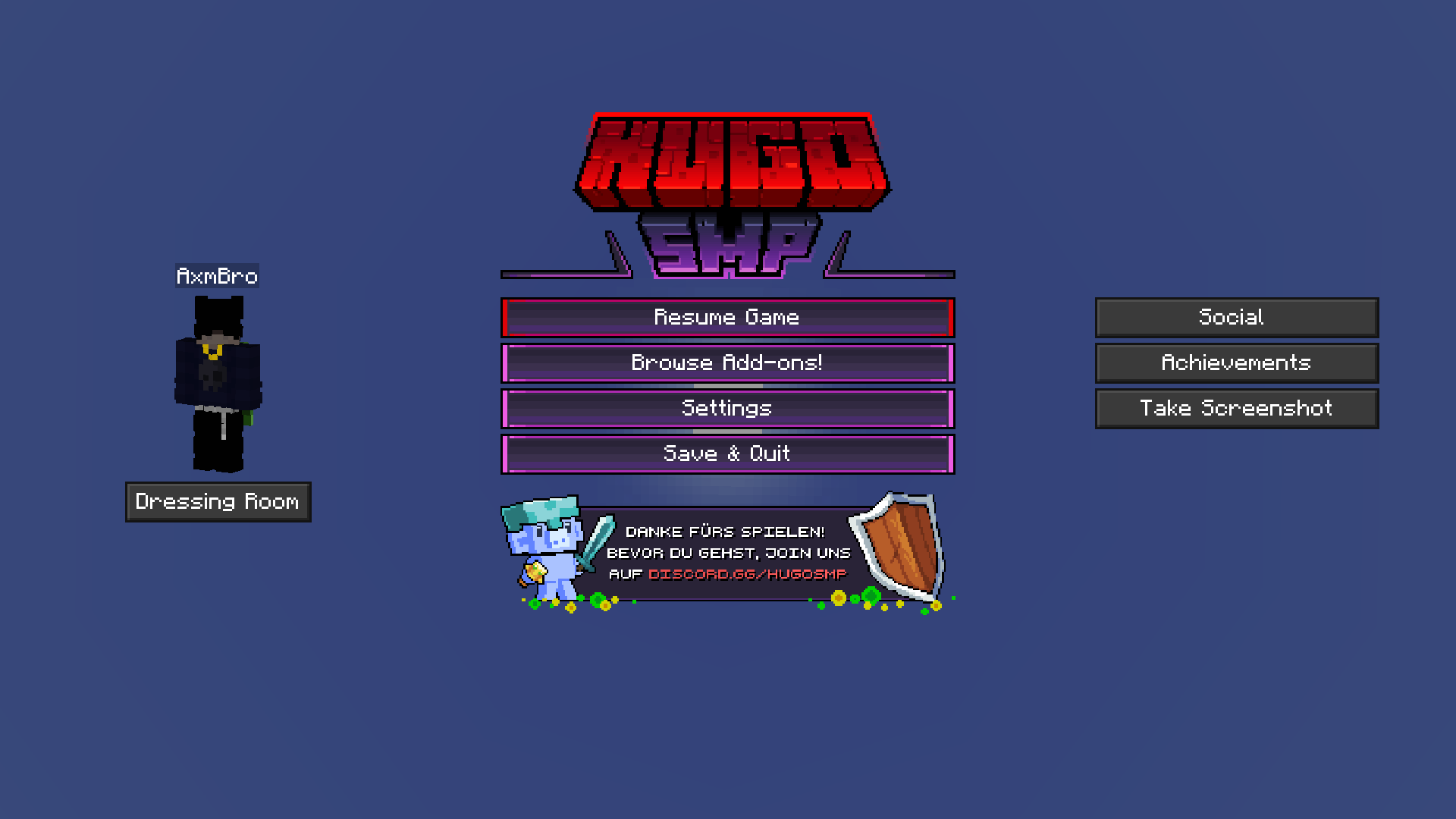 Java Styled Pause Menu