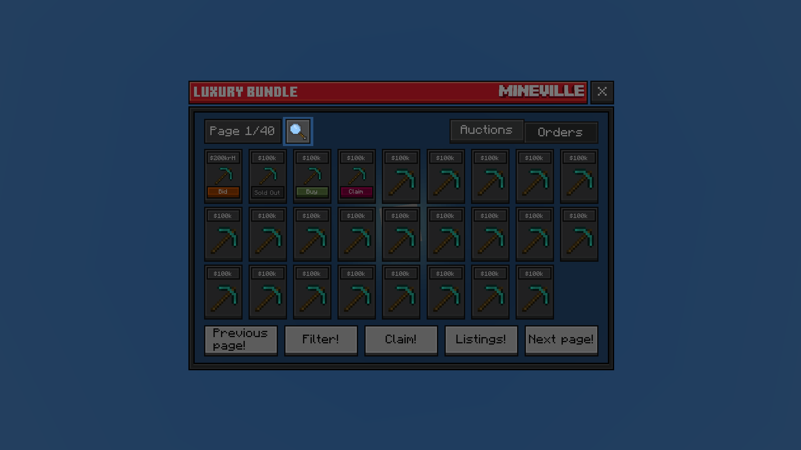Auction House Search Bar