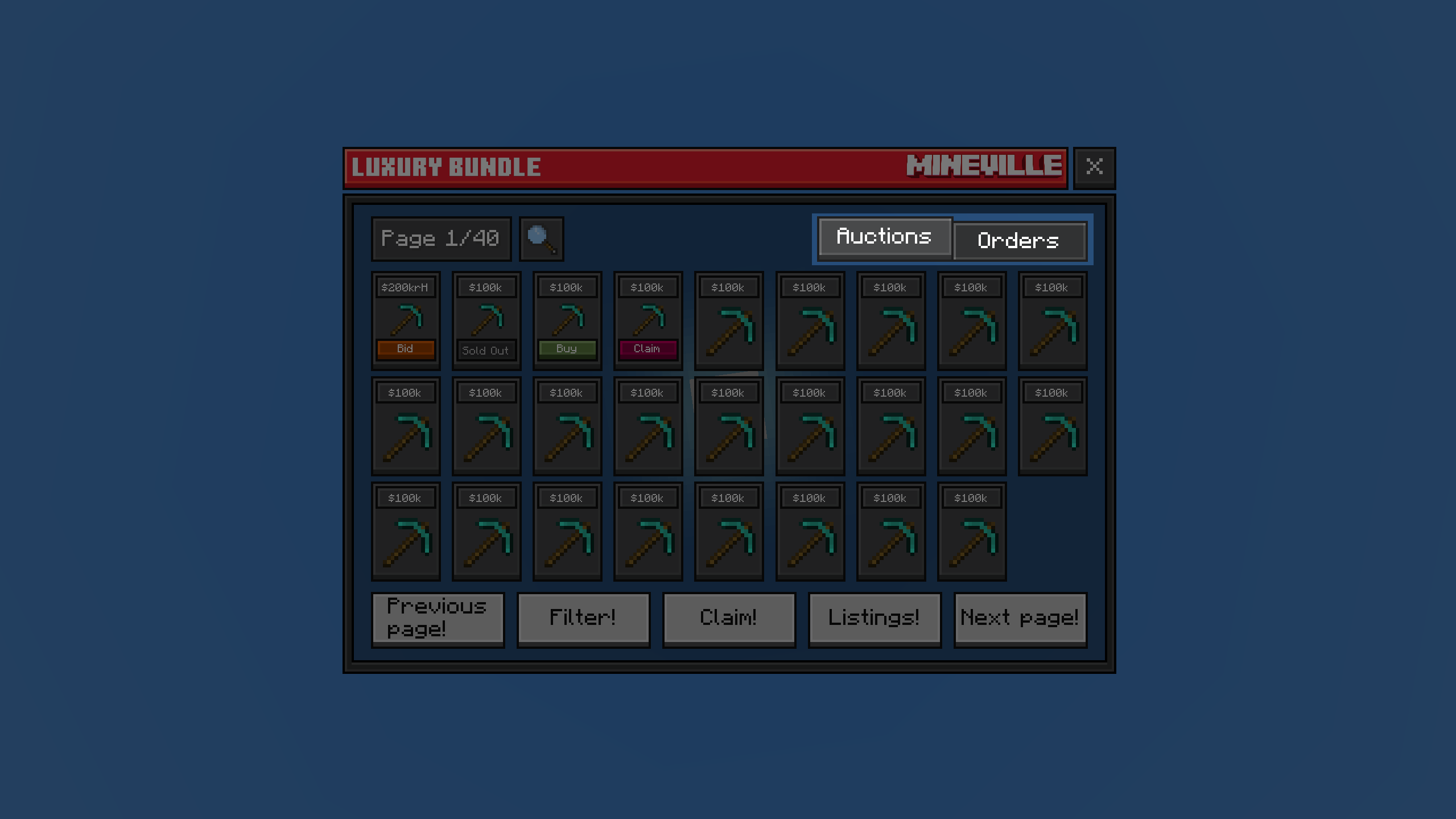Auction House Categories