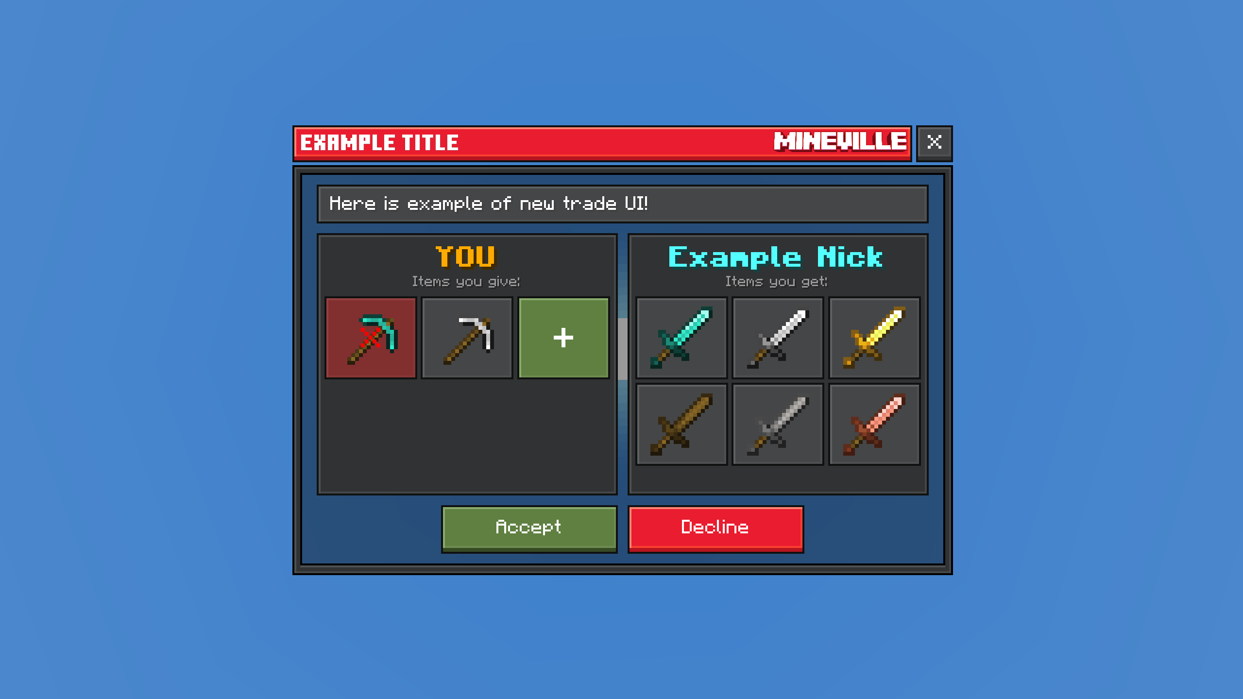 Trade UI Buttons