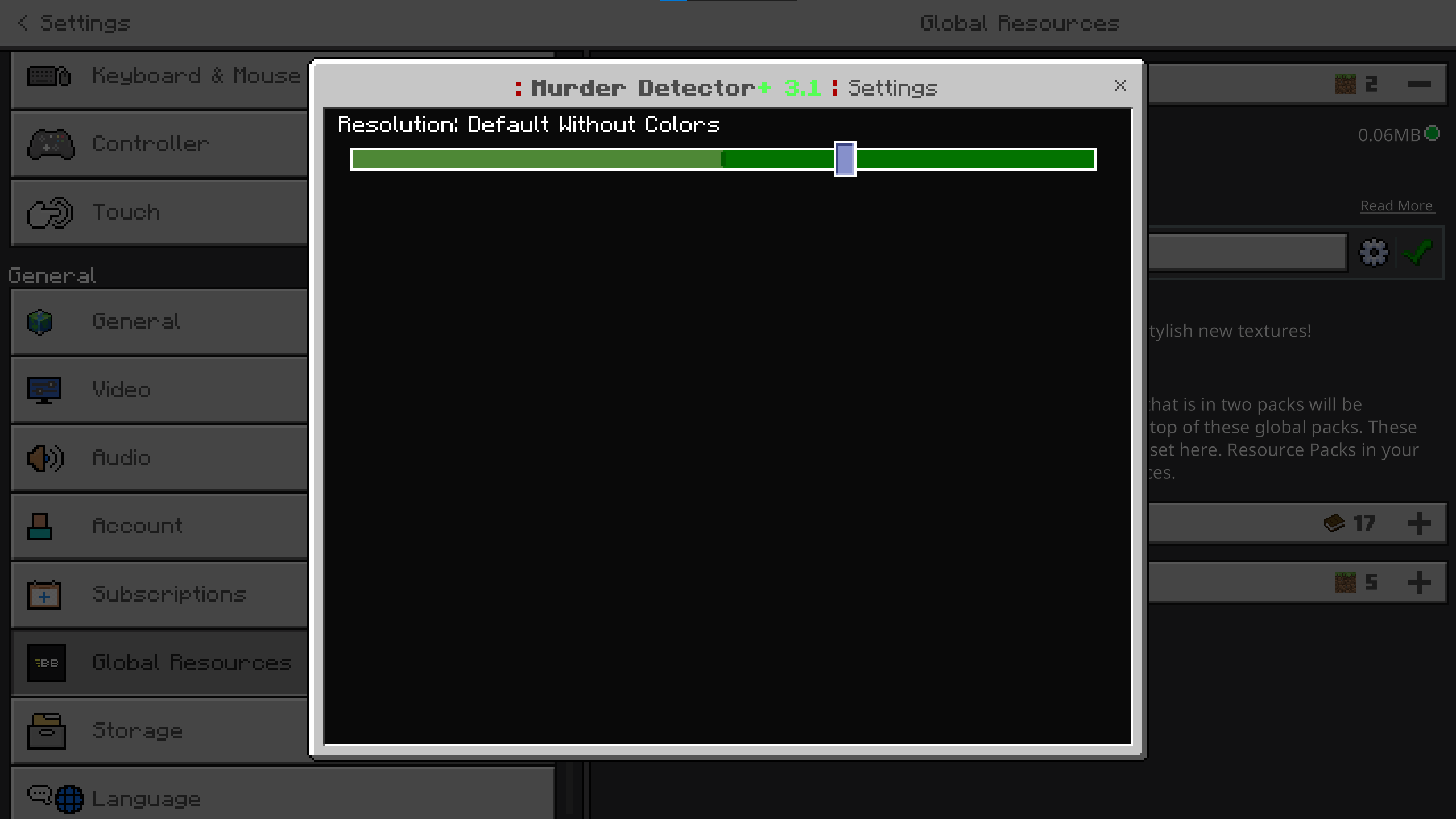 Toggleable options