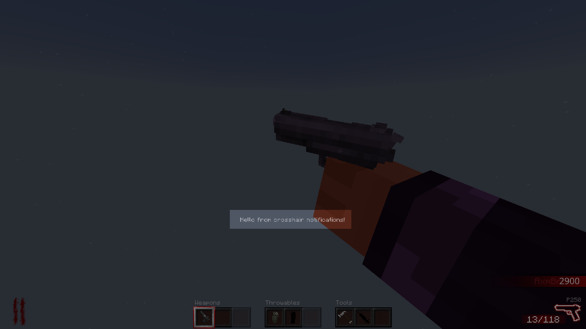 Crosshair notifications